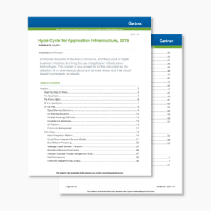 Hype Cycle Application Infrastructure